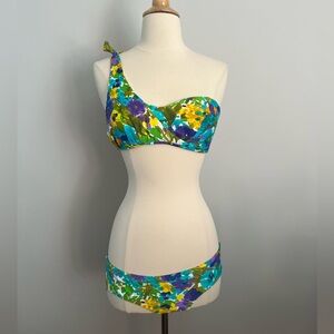 NWT Zimmermann two piece floral retro style bikini size 2
